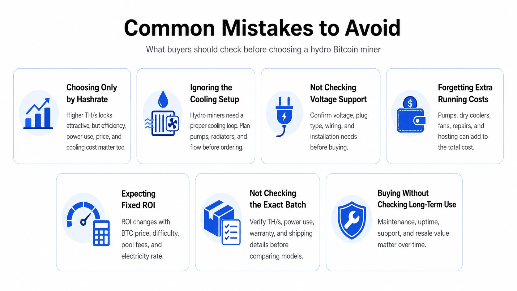 Common mistakes to avoid with hydro Bitcoin miners